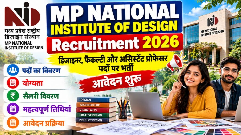 MP National Institute of Design Recruitment 2026